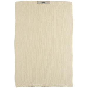 Knitted Mynte towel from Ib Laursen in light beige (Latte), made from 100% organic cotton