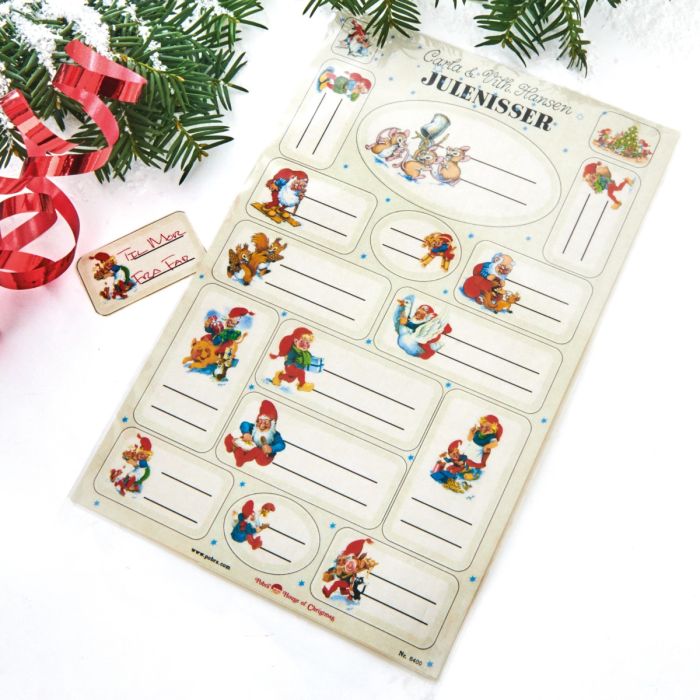 Klæbegavemærker Vilhelm Hansen nisser