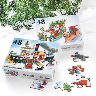 Vilhelm Hansen puzzle with 48 pieces and Christmas motif by Pobra