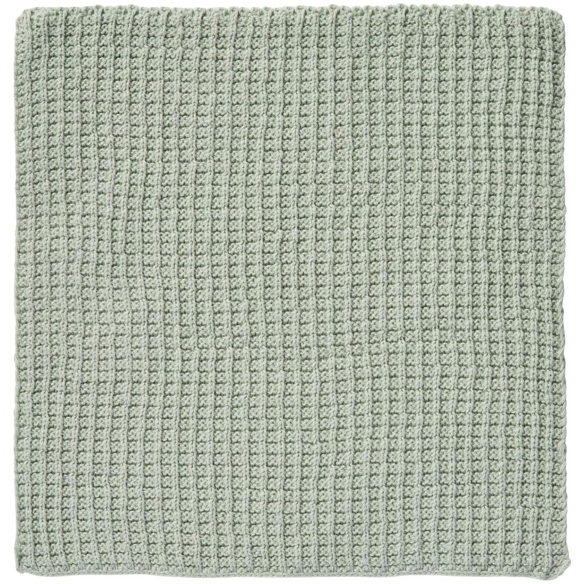 Knitted Mynte dishcloth from Ib Laursen in dusty green, 100% organic cotton