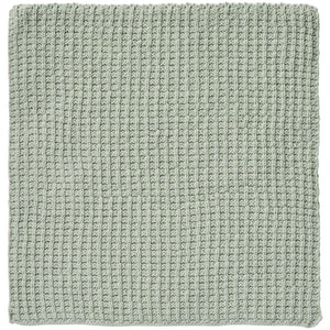 Knitted Mynte dishcloth from Ib Laursen in dusty green, 100% organic cotton