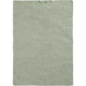 Knitted Mynte towel from Ib Laursen in a dusty green shade, made from 100% organic cotton