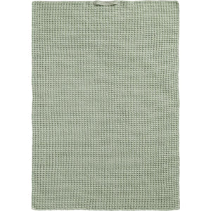 Knitted Mynte towel from Ib Laursen in a dusty green shade, made from 100% organic cotton