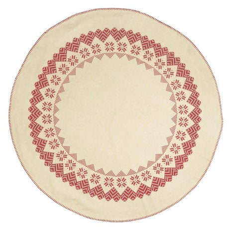 Ib Laursen Juletræstæppe rødt mønster