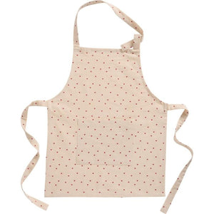 Forklæde barn natur med røde hjerter