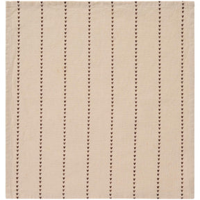 Stofserviet Valentina med brune hjerter på stribe 40 cm x 40 cm fra Ib Laursen