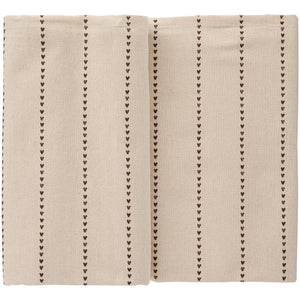 Valentina Tablecloth with Brown Hearts in a Row 150 cm x 250 cm