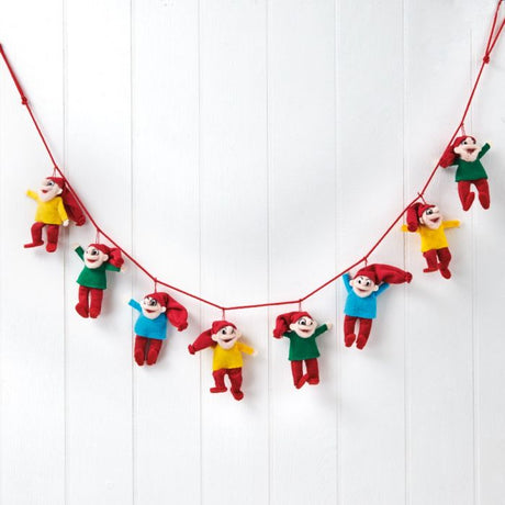 Bramming Nisseguirlande med stofnisser