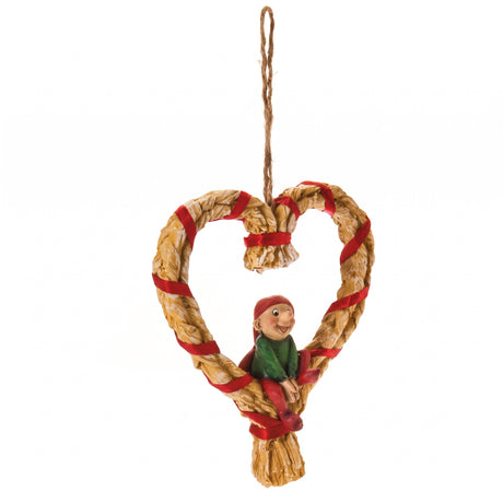 STRAW BRAMMING ELF DECORATION