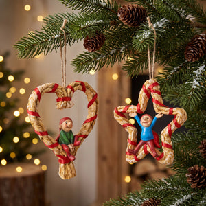 STRAW BRAMMING ELF DECORATION