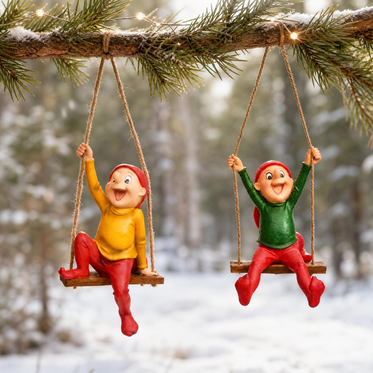 Large Bramming elf on a swing