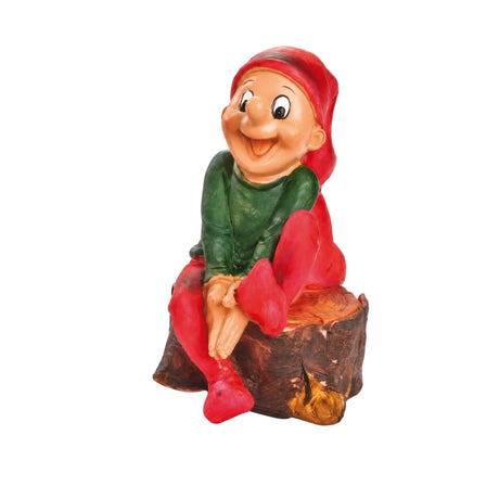 BRAMMING ELF ON A TREE STUMP