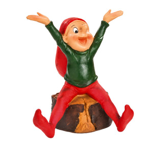 BRAMMING ELF ON A TREE STUMP