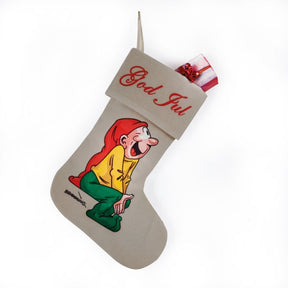 Bramming julesok i lærred