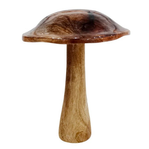 Svamp i træ brun 21 cm