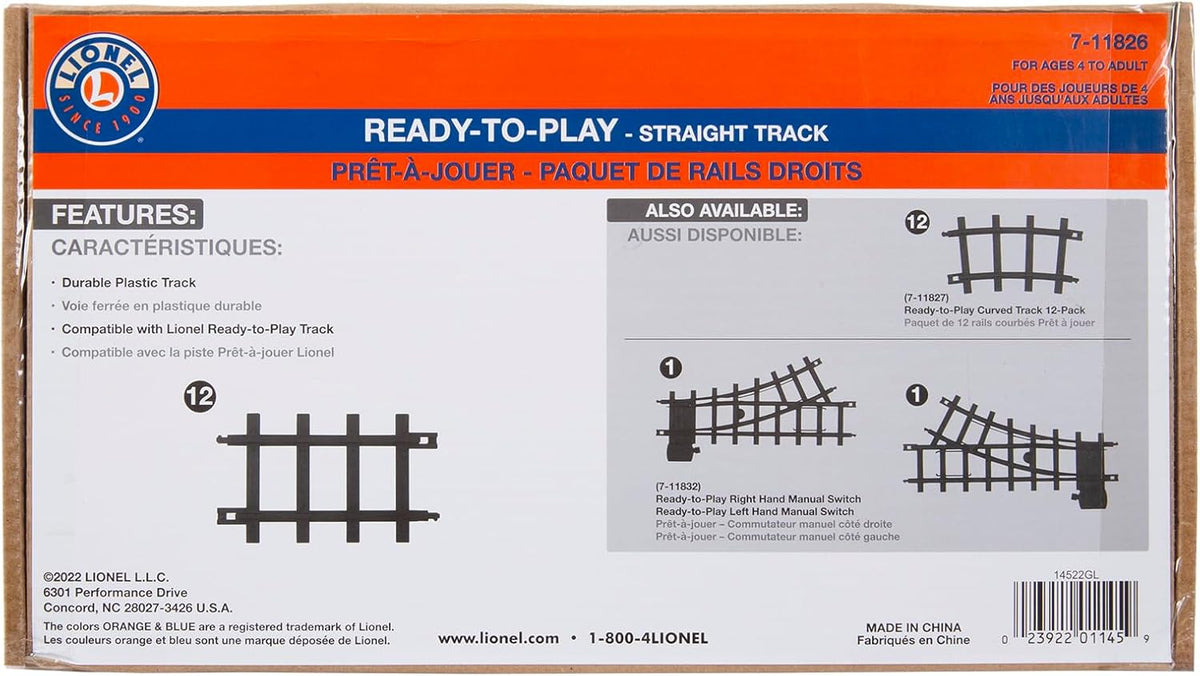 Pack of 12 train tracks for Lionel trains