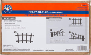 Pack of curved tracks for Lionel ready-to-play trains