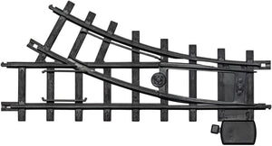 Right-hand switch track in black plastic from Lionel