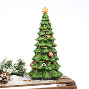 Christmas tree decorated with ornaments, 34 cm tall, from Pobra