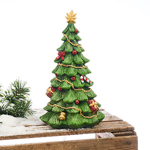 Christmas tree decorated with ornaments, 25 cm high, from Pobra