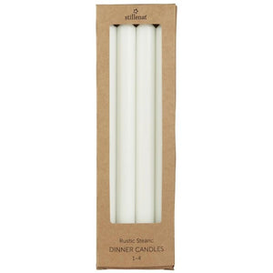 Adventlys hvide m/4 kronelys præget tal 1-4