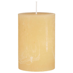 Ib Laursen rustikt bloklys i lemonade gul farve