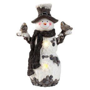 Snekoglesnemand med lys 65 cm høj