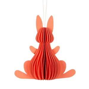 Easter bunny in pink paper 7.5 cm