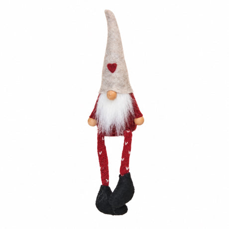Santa gnome with hanging legs