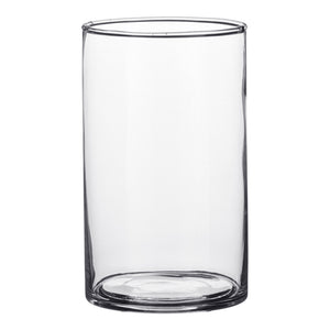 Cylinder glasvase i klart glas  11 cm høj 9 cm i dia