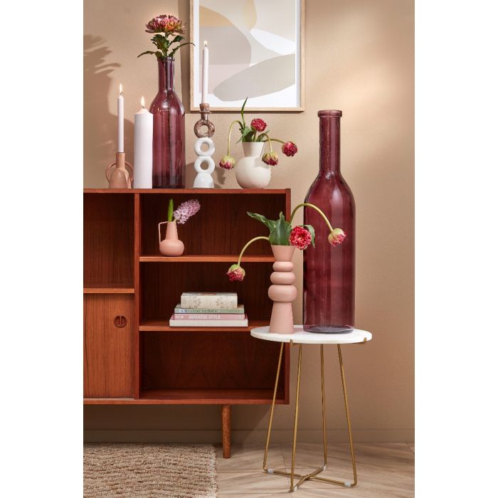 Rollo vase lyserød 29 cm i højden