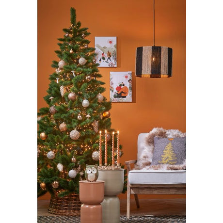 Pude med juletræ sort 45 cm x 45 cm