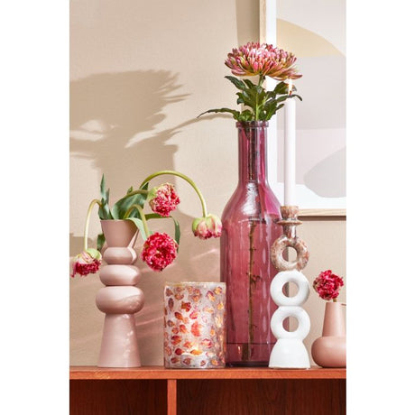 Bente Lanterne med blade 17 cm høj  