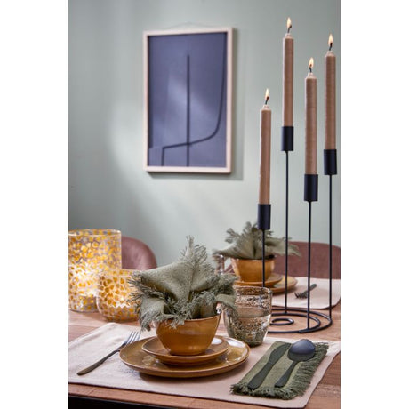 Bente Lanterne lysegul 17 cm høj  