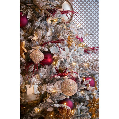 Håndlavet stjerne 10 cm høj guldfarvet