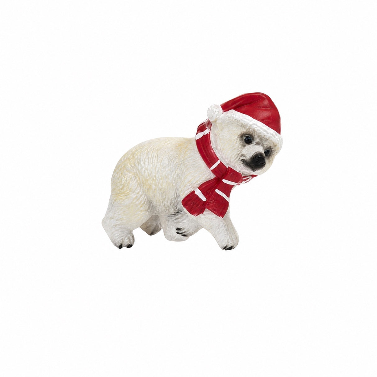 Small polar bear with Santa hat