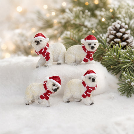 Small polar bear with Santa hat
