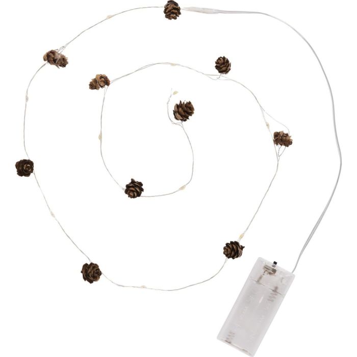 Lyskæde med 10 LED-lys og kogler 