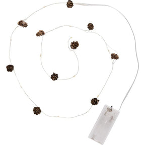 Lyskæde med 10 LED-lys og kogler 