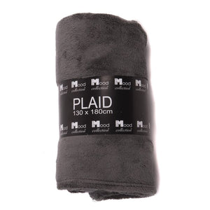 Fleece plaid mørkegrå