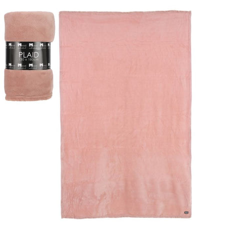 Fleece plaid fersken