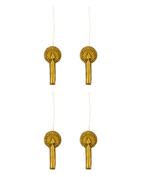 Brass Christmas hanging lights, 4-pack from House Doctor