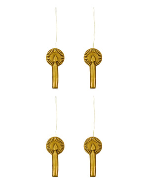 Brass Christmas hanging lights, 4-pack from House Doctor