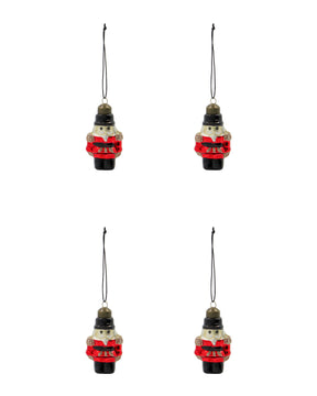 Nutcracker Christmas bauble, 7 cm high, from House Doctor, set of 4