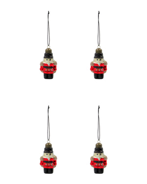 Nutcracker Christmas bauble, 7 cm high, from House Doctor, set of 4