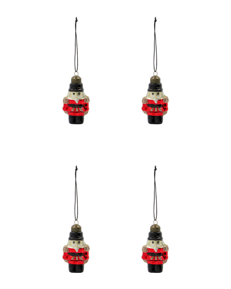Nutcracker Christmas bauble, 7 cm high, from House Doctor, set of 4