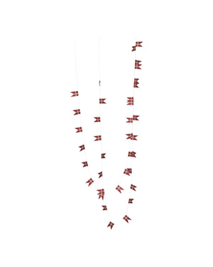 Flag garland in red and champagne from house Doctor, 5 m long