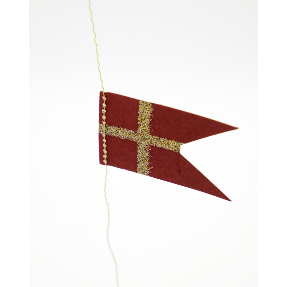 Close-up of a flag on the flag garland from House Doctor