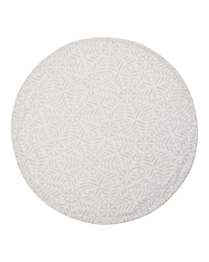 Raw-white patterned Christmas tree skirt, 120 cm diameter, from House Doctor