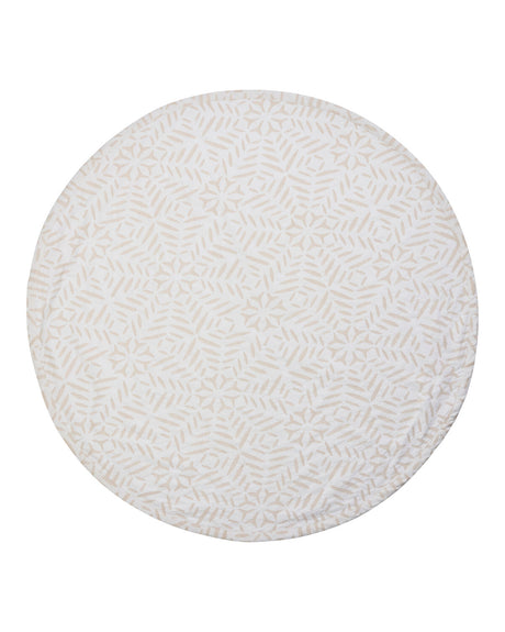 Raw-white patterned Christmas tree skirt, 120 cm diameter, from House Doctor